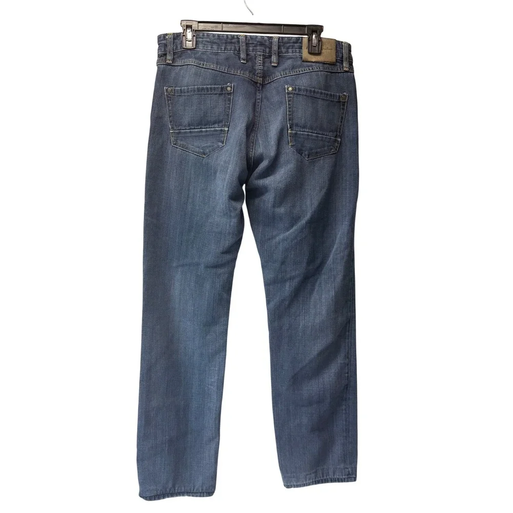 Robert Graham Slim Jim Mens 34 Italian Denim Jeans 100% Cotton Medium Wash